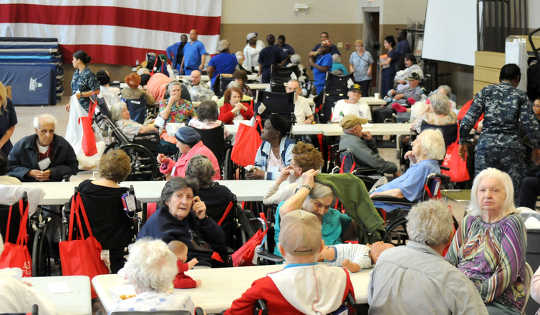 Nursing home residents evacuated from Plaquemines Parish, Louisiana during Hurricane Isaac 