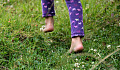 barefoot on the grass