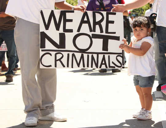 A 2010 protest in Los Angeles, Calif. for immigration reform. (What damage are we doing to our children and ourselves?)