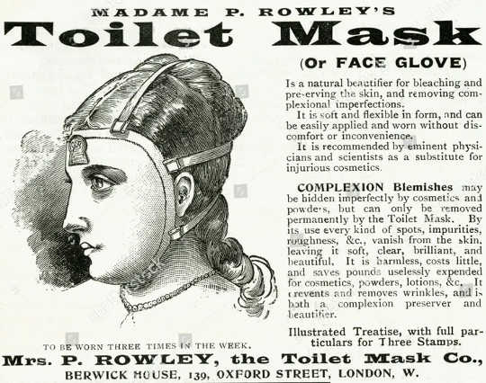 A precursor to today’s sheet beauty treatments. 
