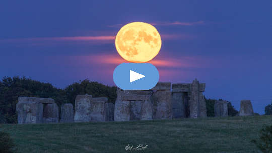 full moon over Stonehenge