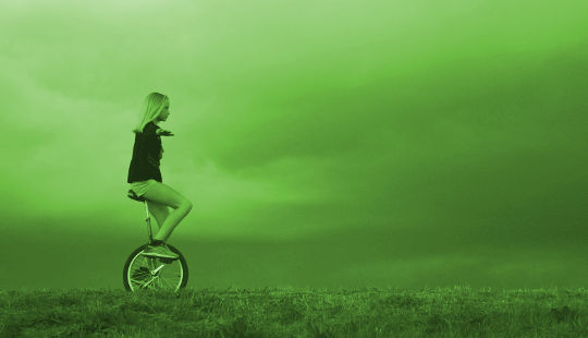 girl on a unicycle