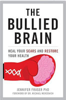 book cover of The Bullied Brain by Dr. Jennifer Fraser.