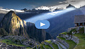 ray of light shining on Machu Picchu
